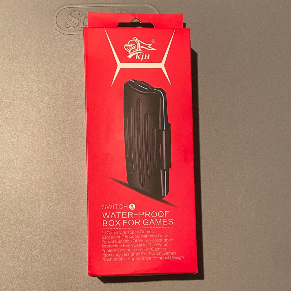 KJH Red Waterproof Game Box for Switch Games